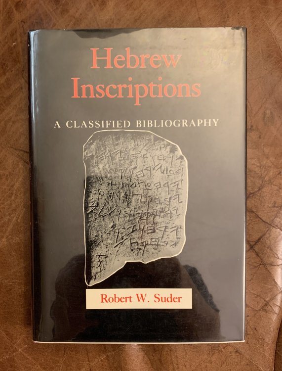 Hebrew Inscriptions: A Classified Bibliography