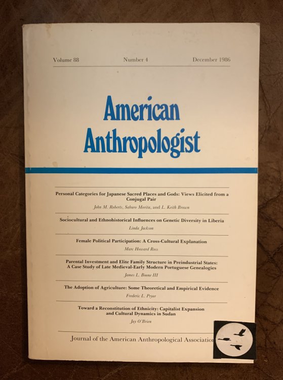 Personal Categories for Japanese Sacred Places and Gods: Views Elicited from a Conjugal Pair American Anthropologist Volume 88 Number 4 December 1986