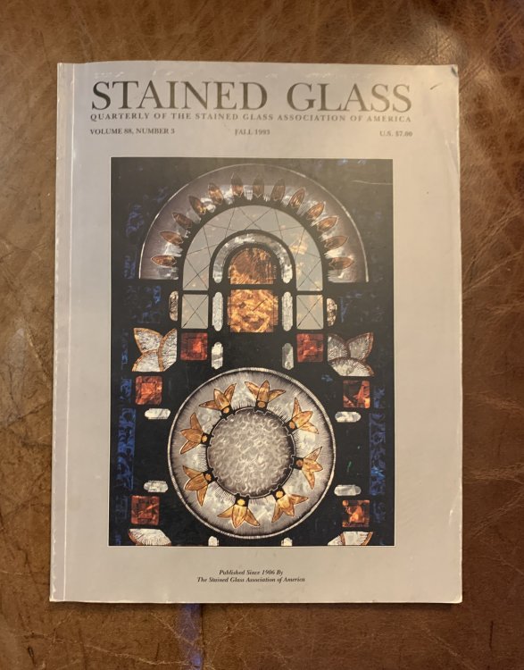 Stained Glass Quarterly Of The Stained Glass Association Of America Volume 88 Number 3 Fall 1993 Organic Geometry by Patrick Reyntiens of Welsh Artist Debora Coombs
