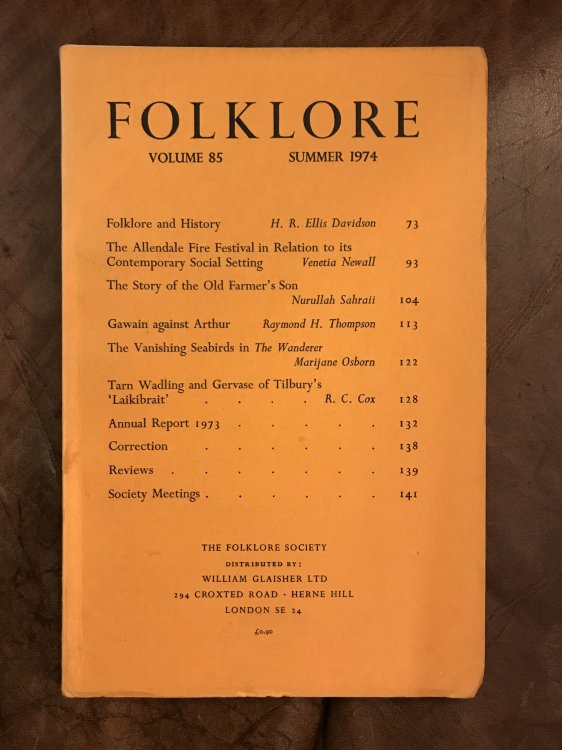 FOLKLORE VOLUME 85 SUMMER 1974 Gawain against Arthur Raymond H. Thompson