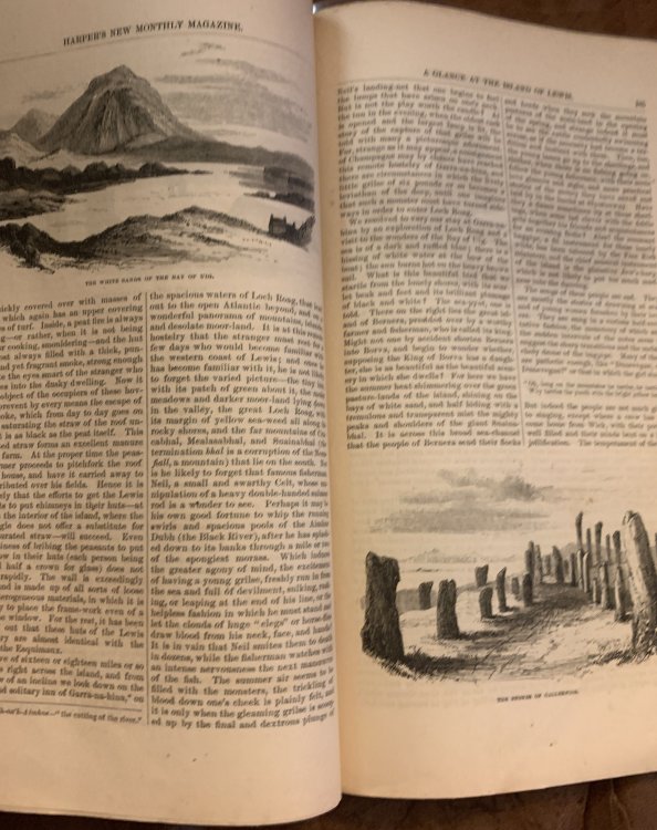 A Glance At The Island Of Lewis Original 19th C. Excepted Nine B/W Illustrated Bee-Hive Hut Near Loch Barvas Pages