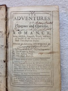The Adventures of Theagenes and Chariclia, Romance, Being the Rise, Progress, Tryals, and Happy Success of the Heroic Lives of Those Two Illustrious Persons. Wherein the Following Histories are Intermixed I. The Treacherous Slave; or Cruel (cont.)