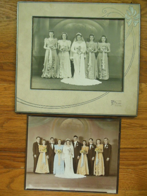 1940's Wedding Pictures; Hand Colored and Duotone