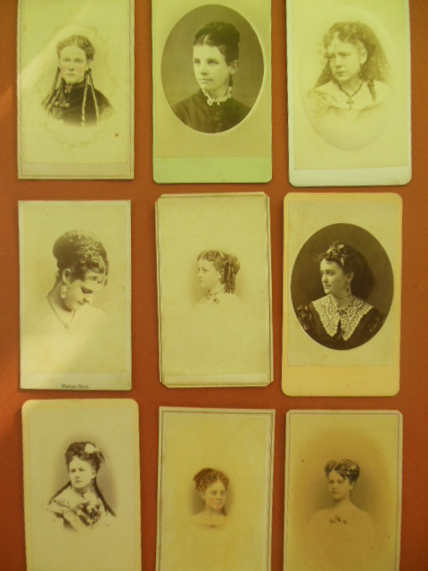 Nine Carte de Visites Womens' Portraits, Kentucky