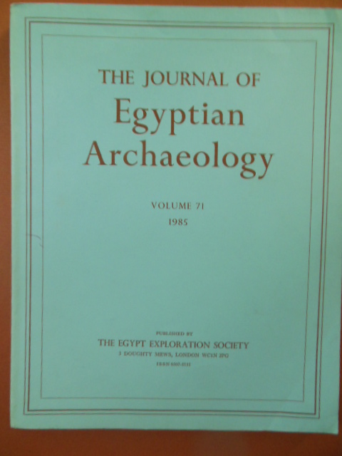 The Journal of Egyptian Archaeology Volume 71, 1985