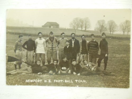 Real Photo Postcard Newport High School Football Team