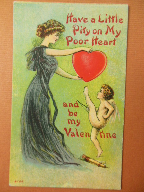 Have A Little Pity On My Poor Heart Valentine Postcard