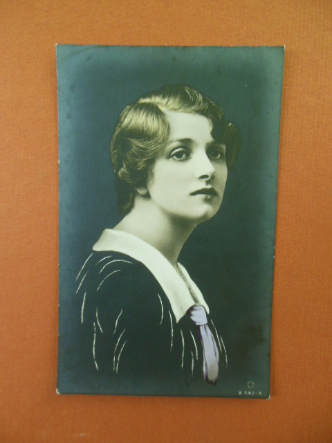 Hand-Tinted Real Photo Actress Gladys Cooper