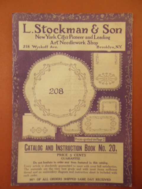 L. Stockman & Son Needlework Catalog and Instruction Book No. 20 (1925)