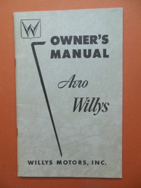 Owner's Manual Aero Willys Passenger Cars Models 675 and 685 (1953)