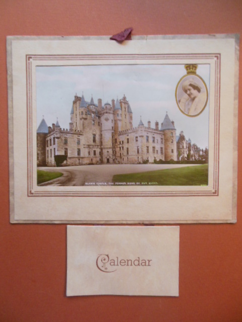 1945 British Calendar Glamis Castle former Home of the Queen