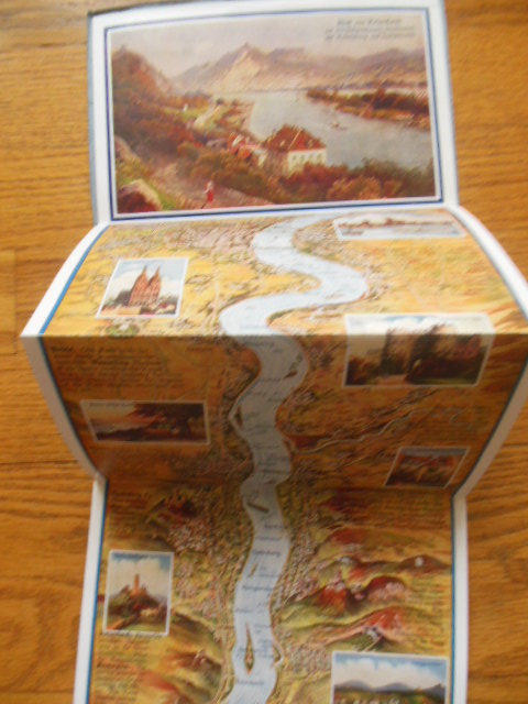 Small Coloured Relief-Panorama of the Rhine With Text Inserted No. 2 (1931)
