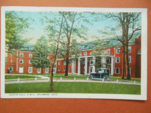 Austin Hall Ohio Wesleyan University Delaware, Ohio Vintage Postcard