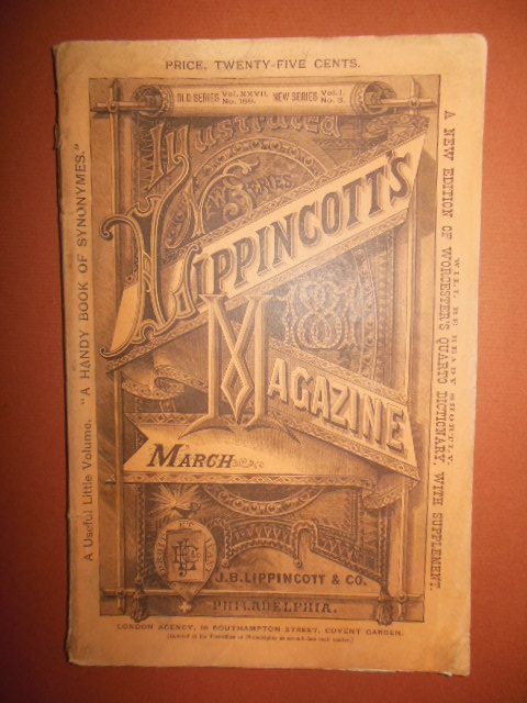 Lippincott's Magazine March 1881 (The Diamond Mines of South Africa & Fanny Stevenson)