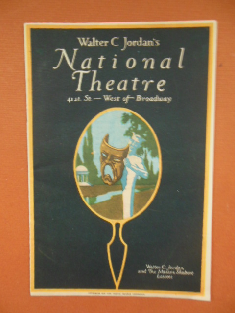 Walter C. Jordan's National Theatre Program 1924 (Broadway)