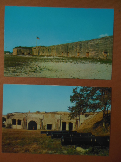 Two color Postcards Historic Fort Pickens