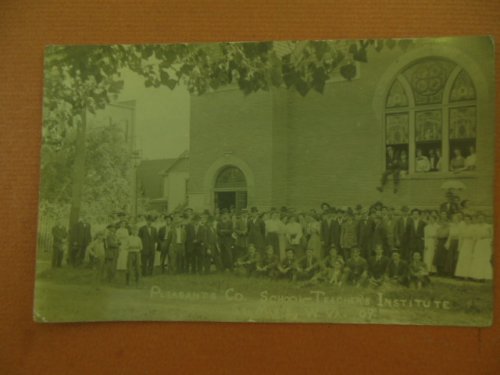 Real Photo Postcard Pleasants County School-Teacher's Institute Class St. Mary's West Virginia 1909