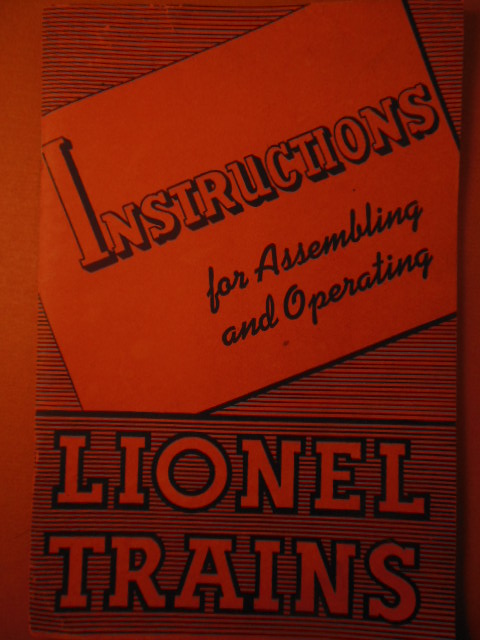 Instructions for Assembling and Operating Lionel Trains (1941)