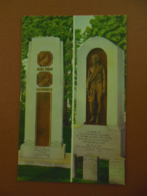Color Postcard Grave of Mark Twain Confederate Soldiers Monument