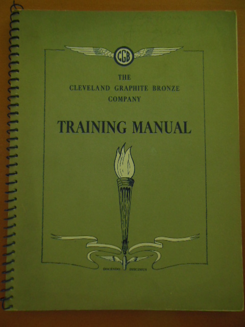 The Cleveland Graphite Bronze Company Training Manual(mechanical drawing, reading blueprints) 1942
