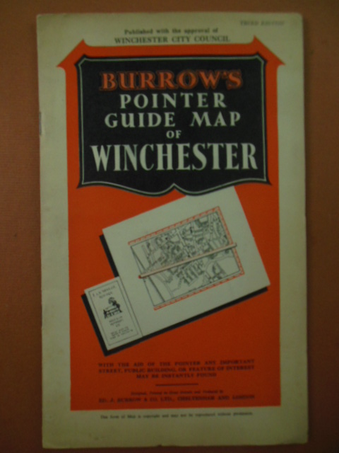 Burrow's Pointer Guide Map of Winchester, England (Third Edition 1930's)