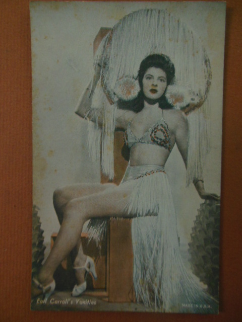 Tinted Postcard Earl Carroll's Vanities Showgirl