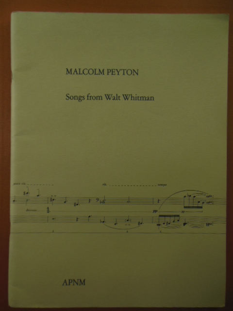 Malcolm Peyton Songs From Walt Whitman
