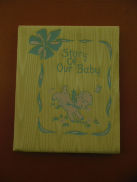 Story of Our Baby Moire Baby Book (Unused 1950's)