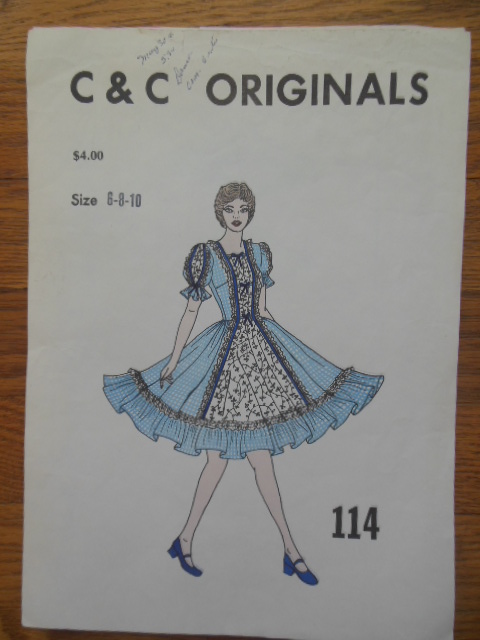 C& C Originals Square Dance Dress 114 Size 6-8-10 (Uncut)