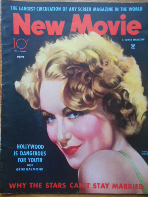 The New Movie Magazine, June 1935 (Grace Moore, Will Rogers, Joan Crawford, Garbo, Maureen Sullivan)