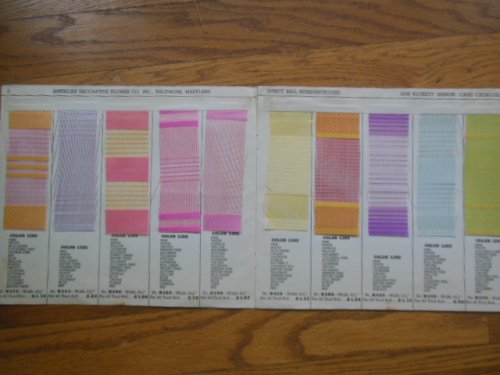 American Decorative Flower Co. Inc. 1939 Ribbon Sample Book
