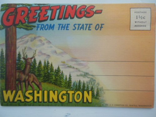 Greetings From the State of Washington Multi-view Postcard Mailer (1944)
