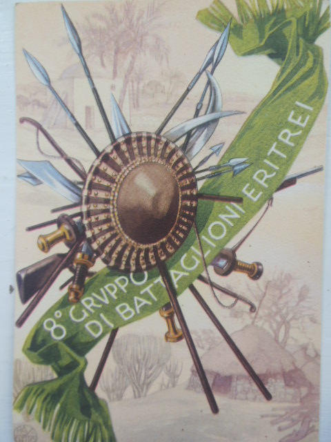 Postcard 8 Gruppo Di Battaglione Eritrei (Africa Orientale Italiana)
