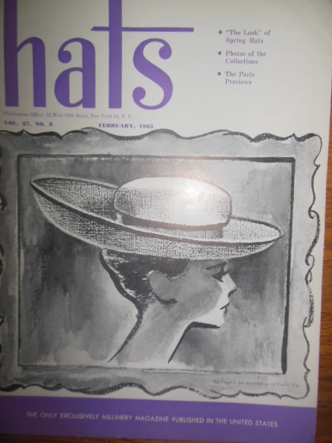 Hats Magazine (Only Millinery Magazine in U.S. February, 1963)