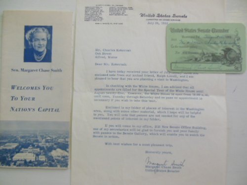 Senator Margaret Chase Smith Ephemera 1962 (SIGNED)