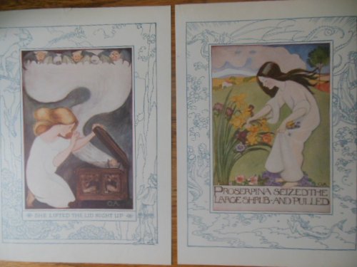 Two Prints Tanglewood Tales by Hawthorne (Pandora, Proserpina, 1927)