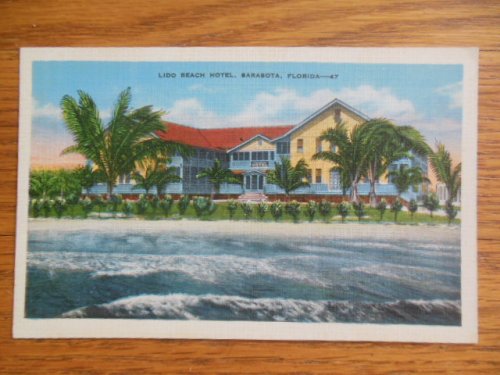 Linen Postcard Lido Beach Hotel, Sarasota, Florida