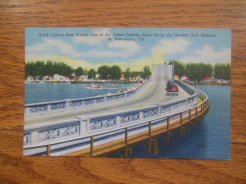 Postcard John's Pass Bridge St. Petersburg, Florida