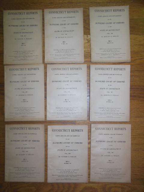 Connecticut Reports Cases Argued and Determined in the Supreme Court of Errors of the State of Connecticut Volume 109, Parts 1-9 (1929)