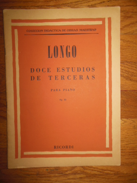 Longo: Doce Estudios De Terceras Para Piano Opus 35 (1964)