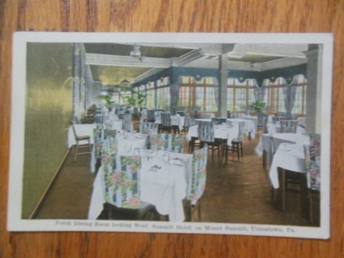 Postcard Porch Dining Room Summit Hotel, Uniontown, PA