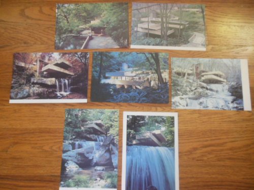 Postcards Fallingwater Frank Lloyd Wright (Seven Oversized Cards 1975)