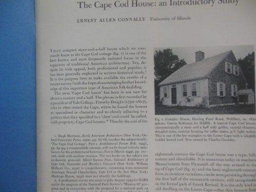 The Cape Cod House: An Introductory Study (1960)
