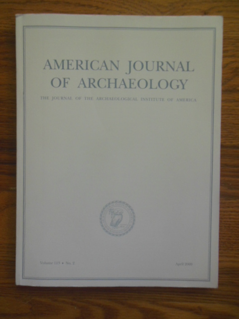 American Journal of Archaeology April, 2009 (Etruscan Heaven,Pottery at Pompeii, Triconch House)