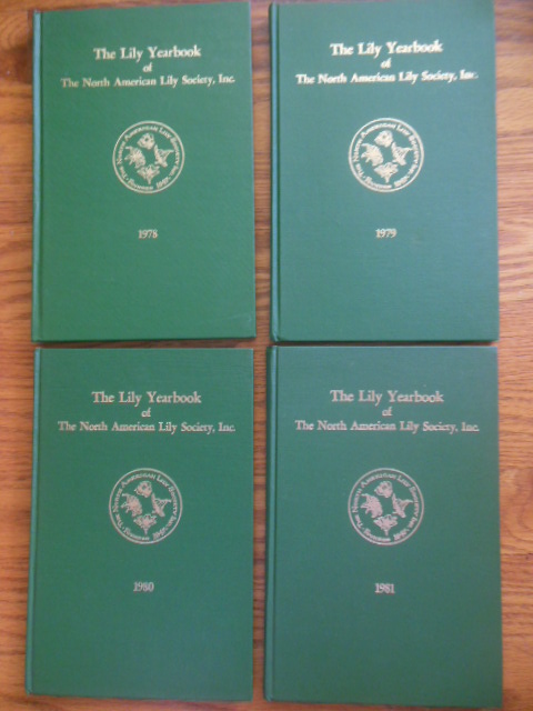 The Lily Yearbook of The North American Lily Society (four volumes 1978, 1979, 1980, 1981