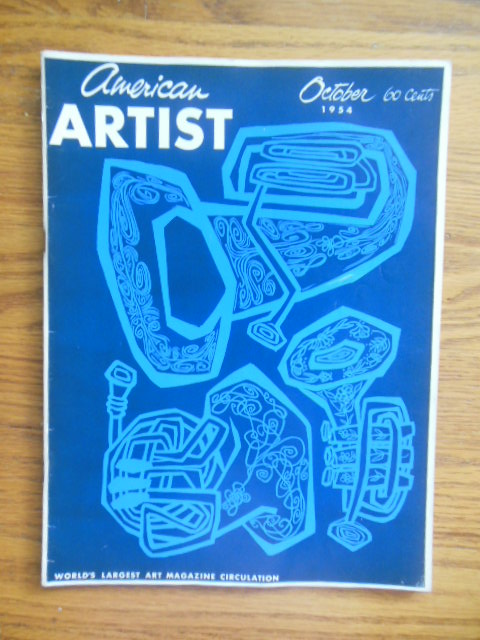 American Artist Magazine October, 1954 (Degas, Limited Editons Club Books. Using Typographic Symbols)