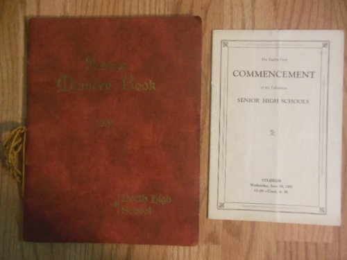 Senior Memory Book 1931 North High School Columbus, Ohio (81st Commencement Program Laid-in)