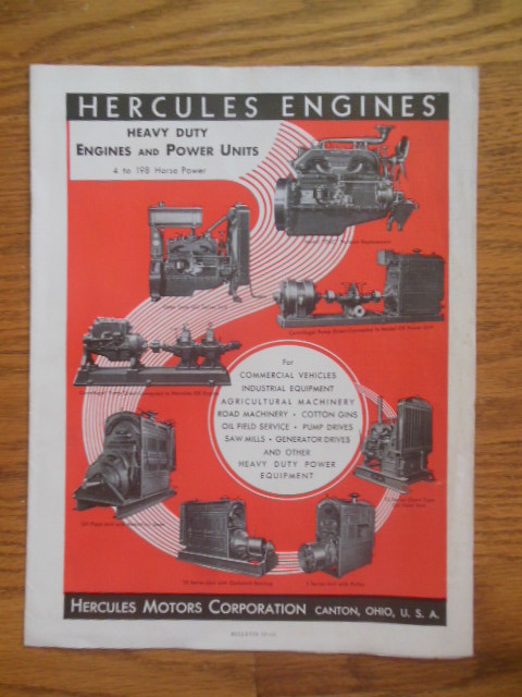 Hercules Engines, Hercules Motors Corporation Bulletin SP-136