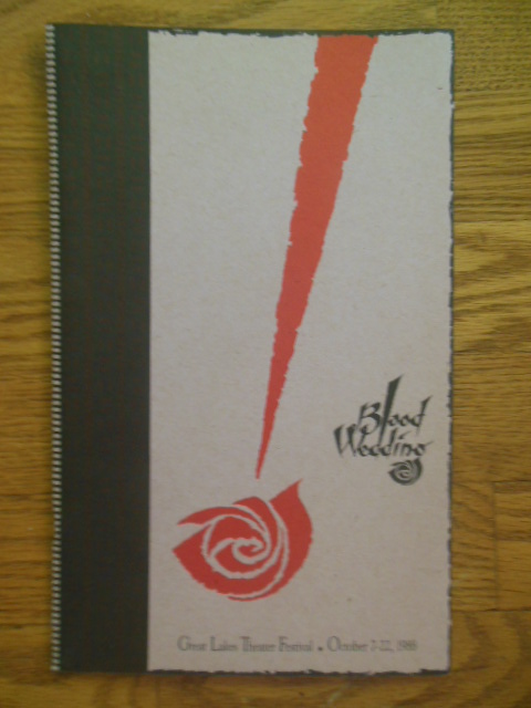 Theater Program Blood Wedding Great Lakes Theater Festival Oct. 7-22, 1988
