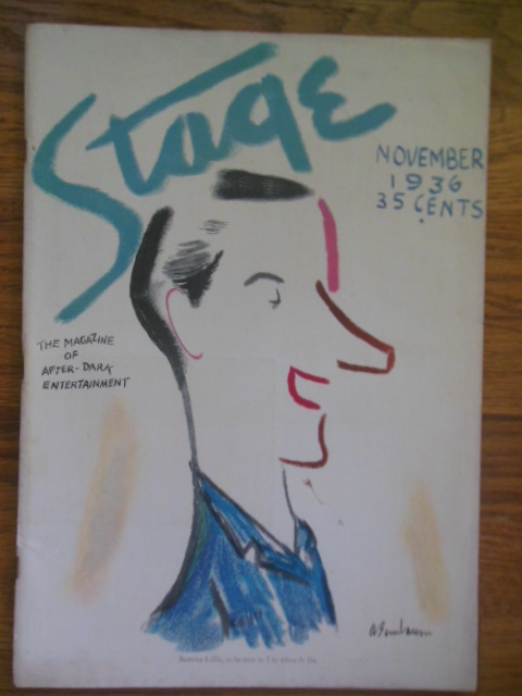 Stage The Magazine of After Dark Entertainment November, 1936 (George Kaufman, Cole Porter, Irving Berlin)
